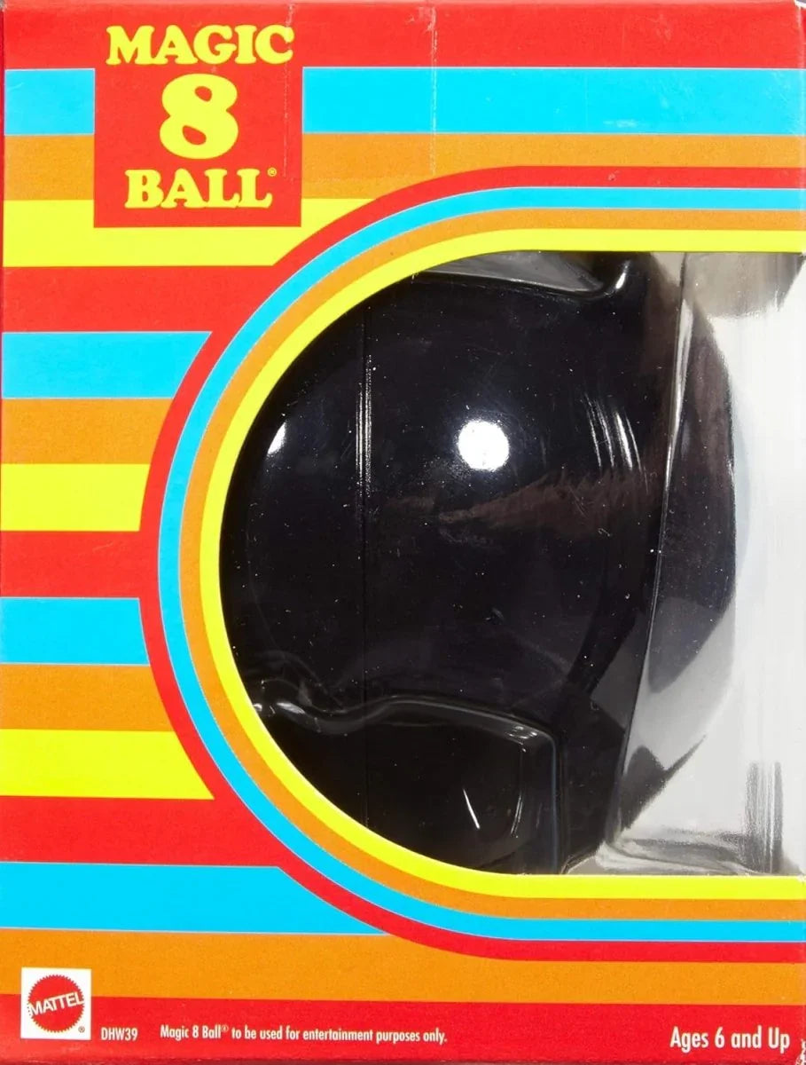 Mattel Games Magic 8 Ball Novelty Fortune - Telling Toy, Retro Look for Kids, Grown - Ups, Families, Parties & Travel (Amazon Exclusive) - Throwback Paradise