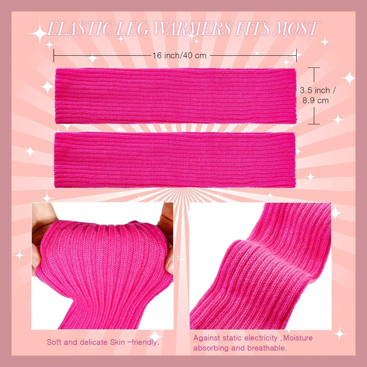 Syhood 80s Women Neon Leg Warmers Knit Ribbed Leg Warmer for Party Accessories - Throwback Paradise