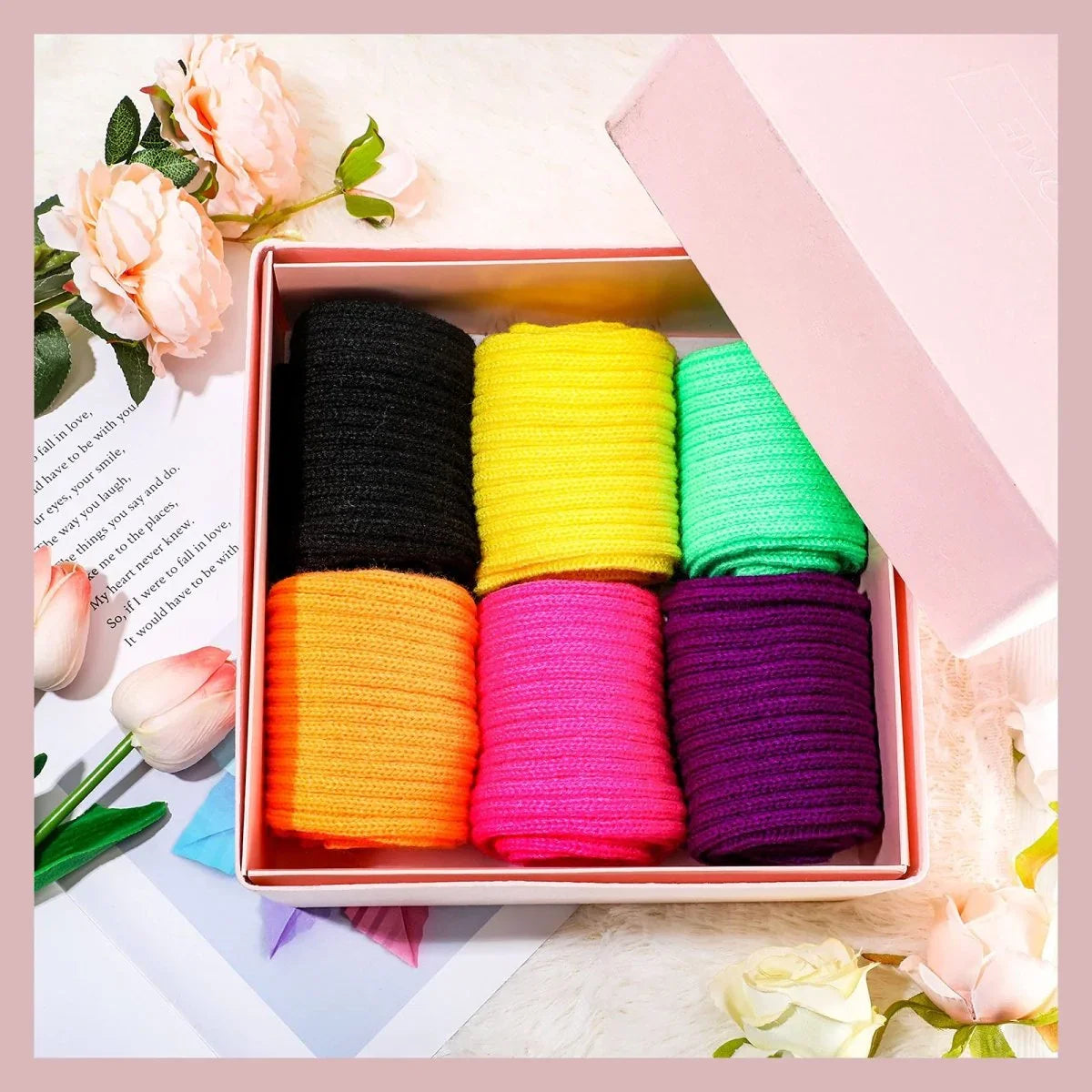 Syhood 80s Women Neon Leg Warmers Knit Ribbed Leg Warmer for Party Accessories - Throwback Paradise