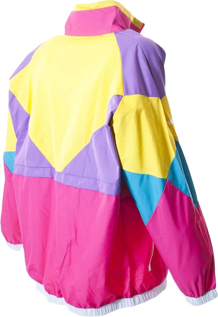 Funny Guy Mugs 80s & 90s Unisex Retro Windbreaker - Runs Large For A Baggy Fit - Throwback Paradise