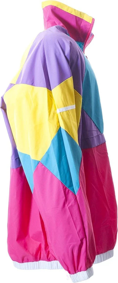 Funny Guy Mugs 80s & 90s Unisex Retro Windbreaker - Runs Large For A Baggy Fit - Throwback Paradise