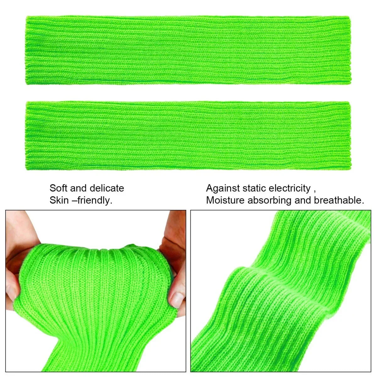 Syhood 80s Women Neon Leg Warmers Knit Ribbed Leg Warmer for Party Accessories - Throwback Paradise