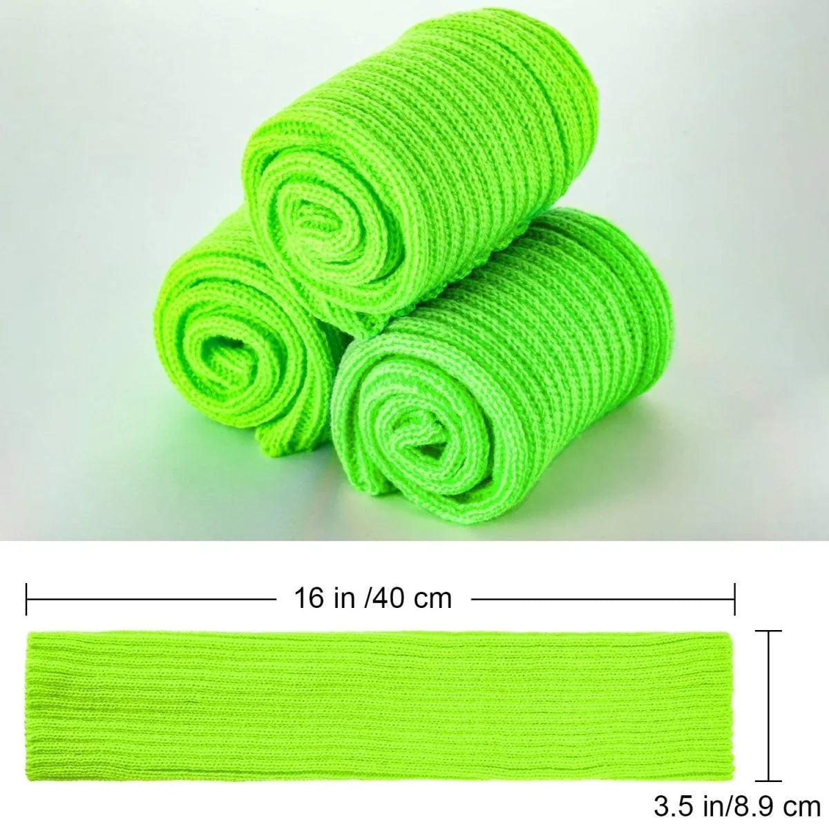 Syhood 80s Women Neon Leg Warmers Knit Ribbed Leg Warmer for Party Accessories - Throwback Paradise