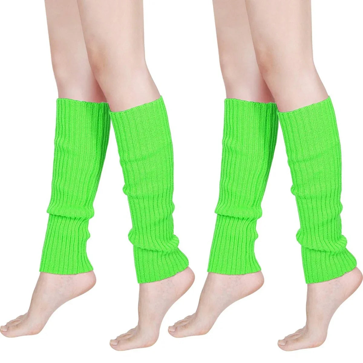 Syhood 80s Women Neon Leg Warmers Knit Ribbed Leg Warmer for Party Accessories - Throwback Paradise