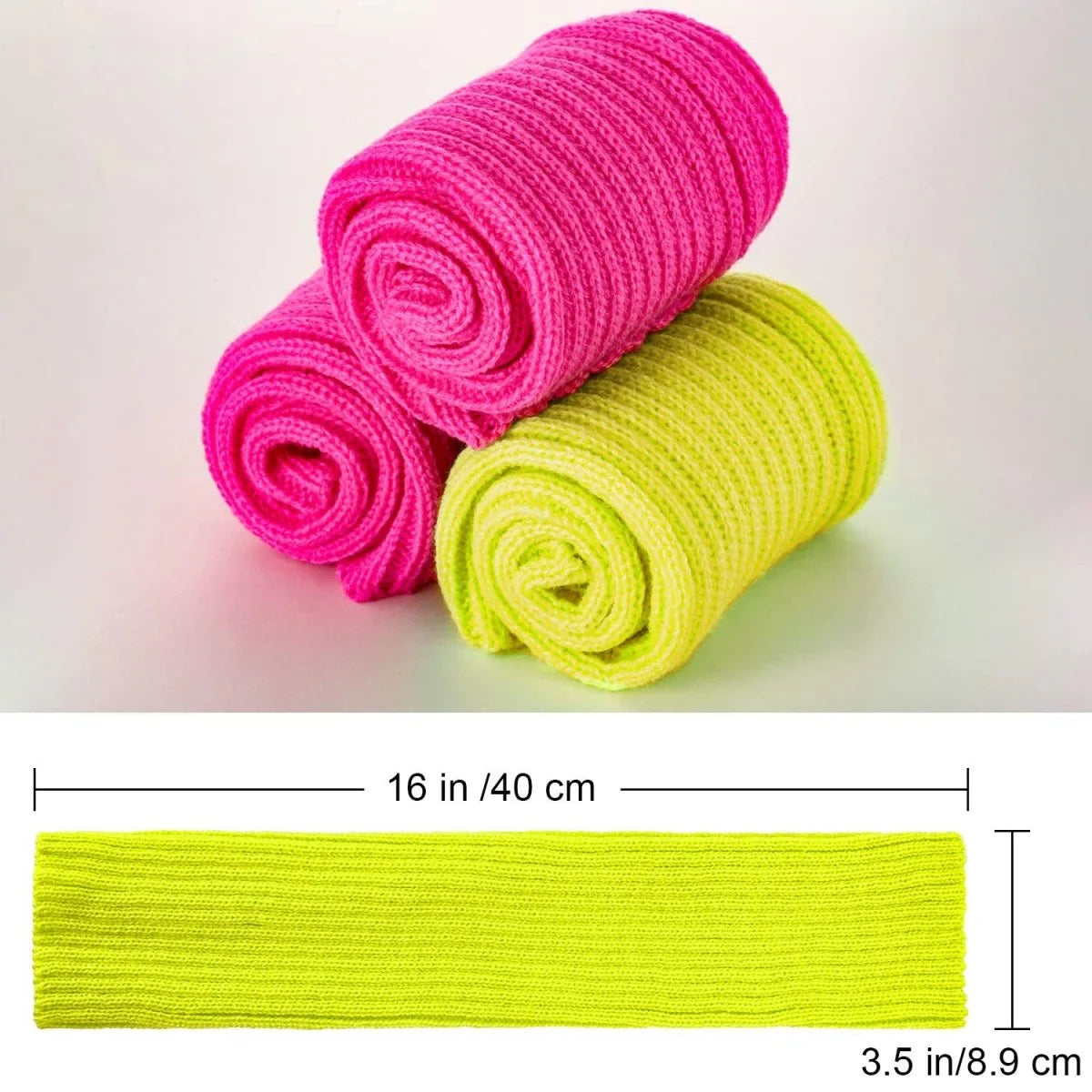 Syhood 80s Women Neon Leg Warmers Knit Ribbed Leg Warmer for Party Accessories - Throwback Paradise