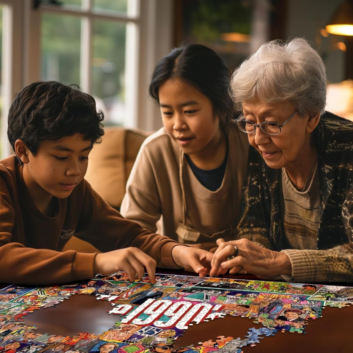 White Mountain Puzzles The 1990s - 1000 Piece Jigsaw Puzzle - Throwback Paradise