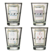 Silver Buffalo Nickelodeon Retro Featuring Rocko, Angelica, Stimpy, and Arnold 4 Pack Mini Glass Set, 1.5 Ounces - Throwback Paradise