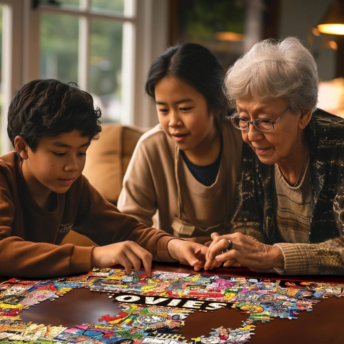 White Mountain Puzzles The Movies - 1000 Piece Jigsaw Puzzle - Throwback Paradise