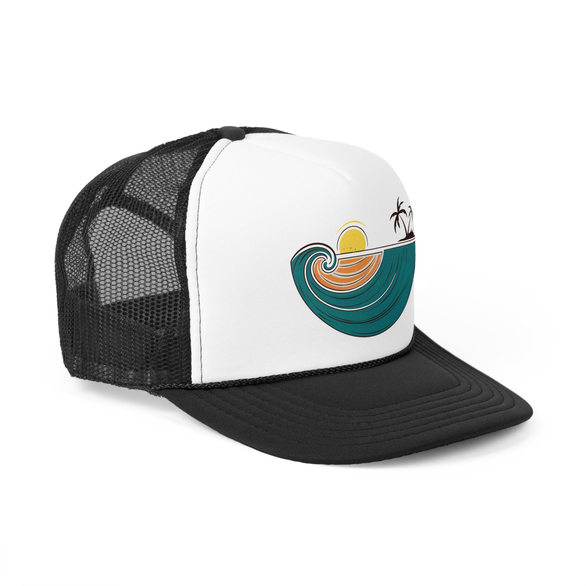 Tropical Wave Paradise - Retro Trucker Cap - Throwback Paradise
