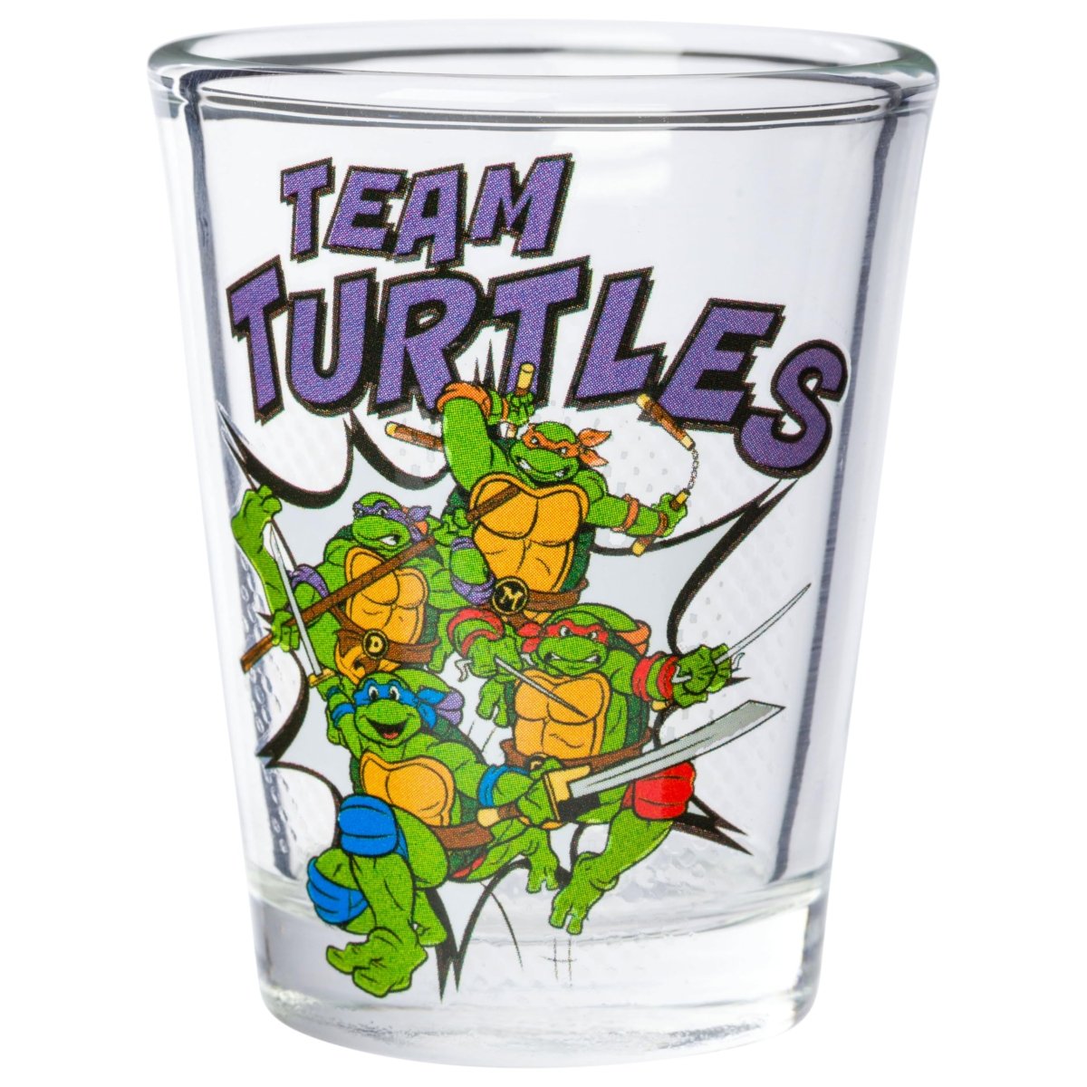 Silver Buffalo Nickelodeon Retro Featuring Rocko, Angelica, Stimpy, and Arnold 4 Pack Mini Glass Set, 1.5 Ounces - Throwback Paradise