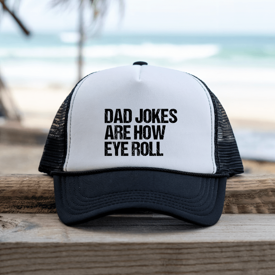 Printify Hats Black / One size Dad Jokes - Trucker Hat