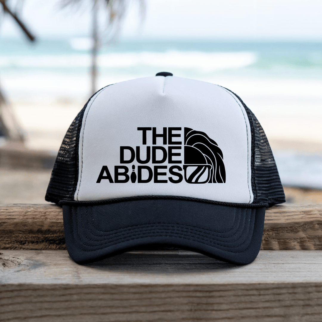 Printify Hats Black / One size Dude Abides - Trucker Hat