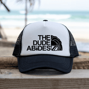 Printify Hats Black / One size Dude Abides - Trucker Hat