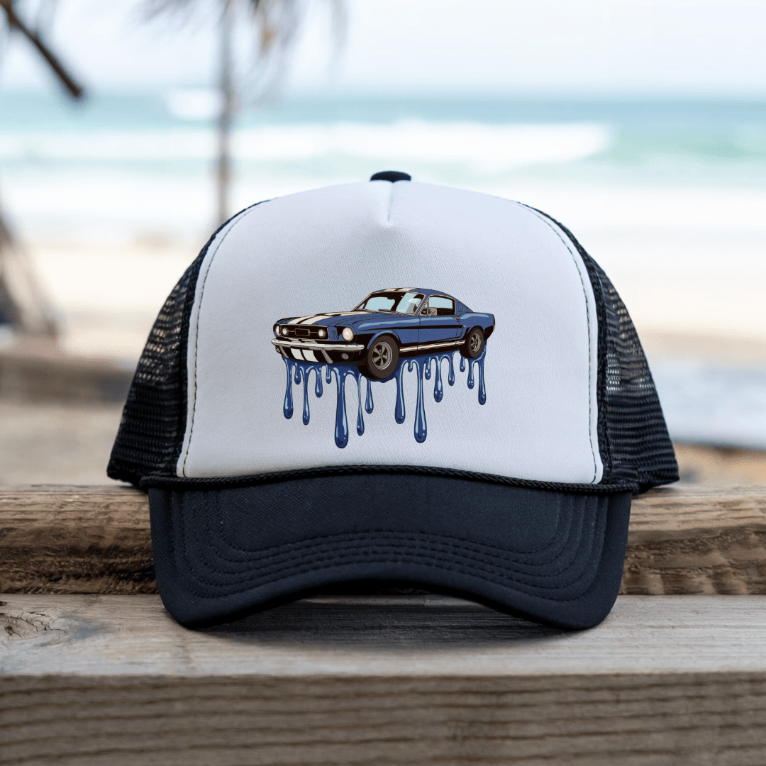 Printify Hats Black / One size Muscle Car - Trucker Hat