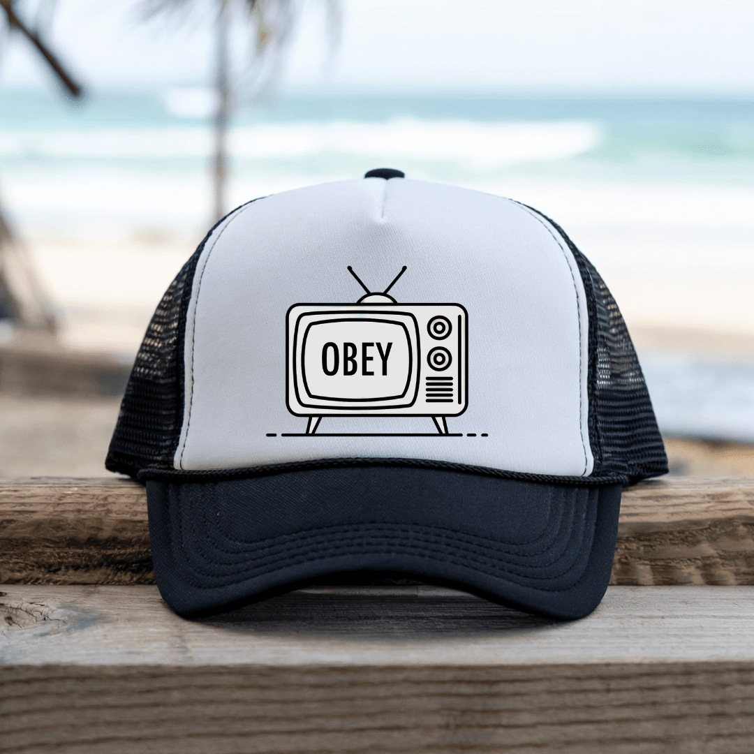 Printify Hats Black / One size Obey - Trucker Hat