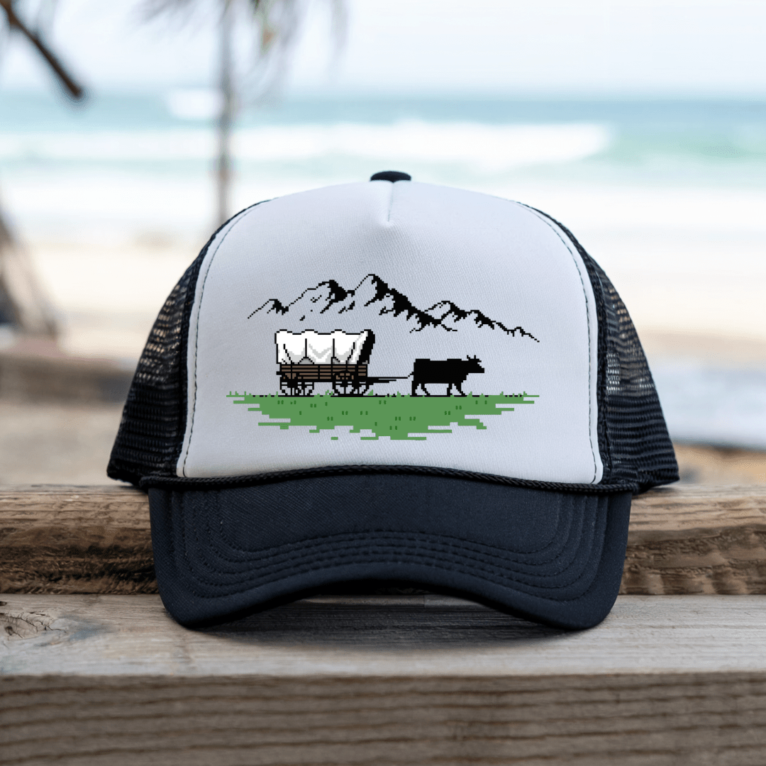 Printify Hats Black / One size Oregon Trail - Trucker Hat