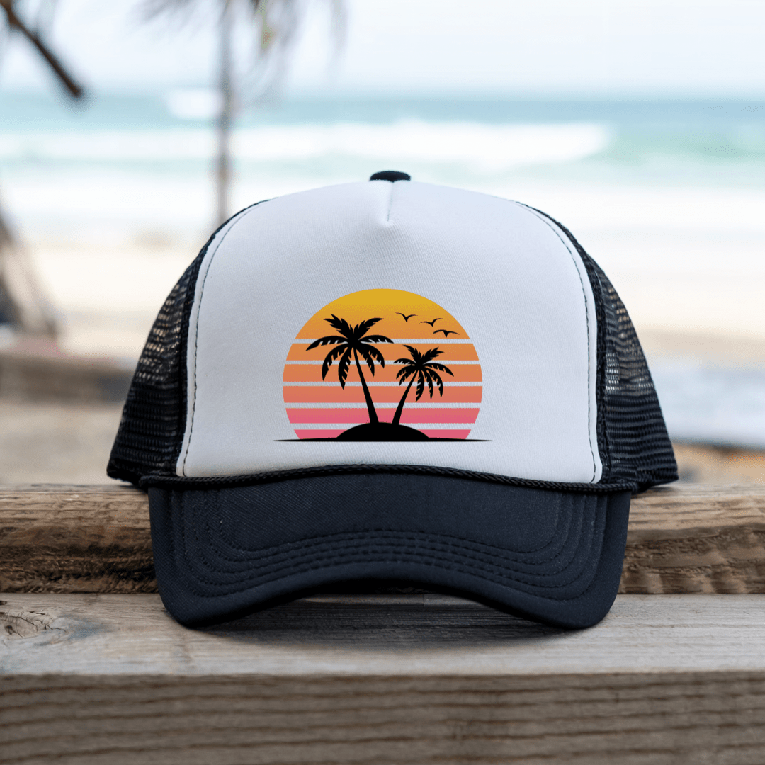 Printify Hats Black / One size Paradise - Trucker Hat