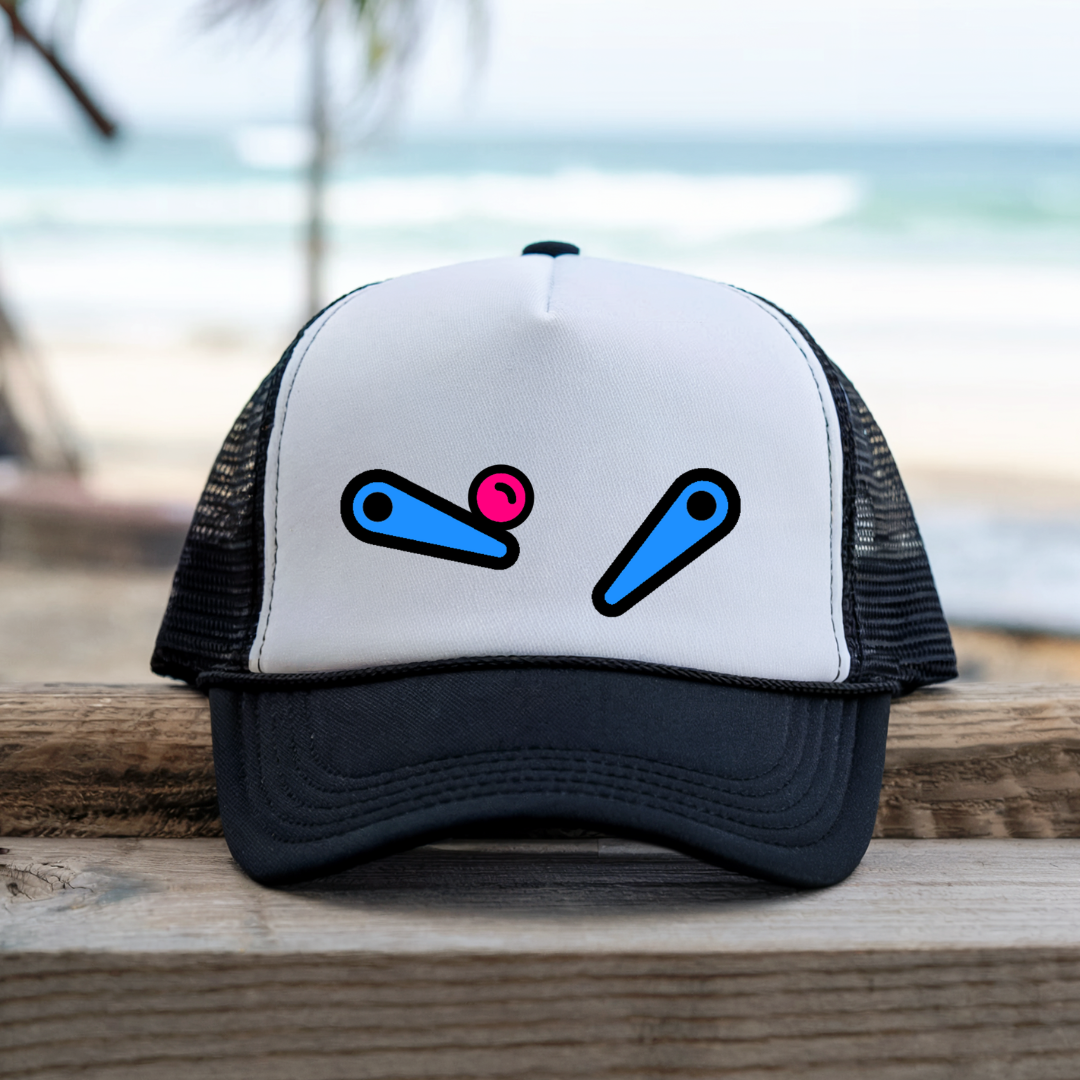Printify Hats Black / One size pinball - Trucker Hat
