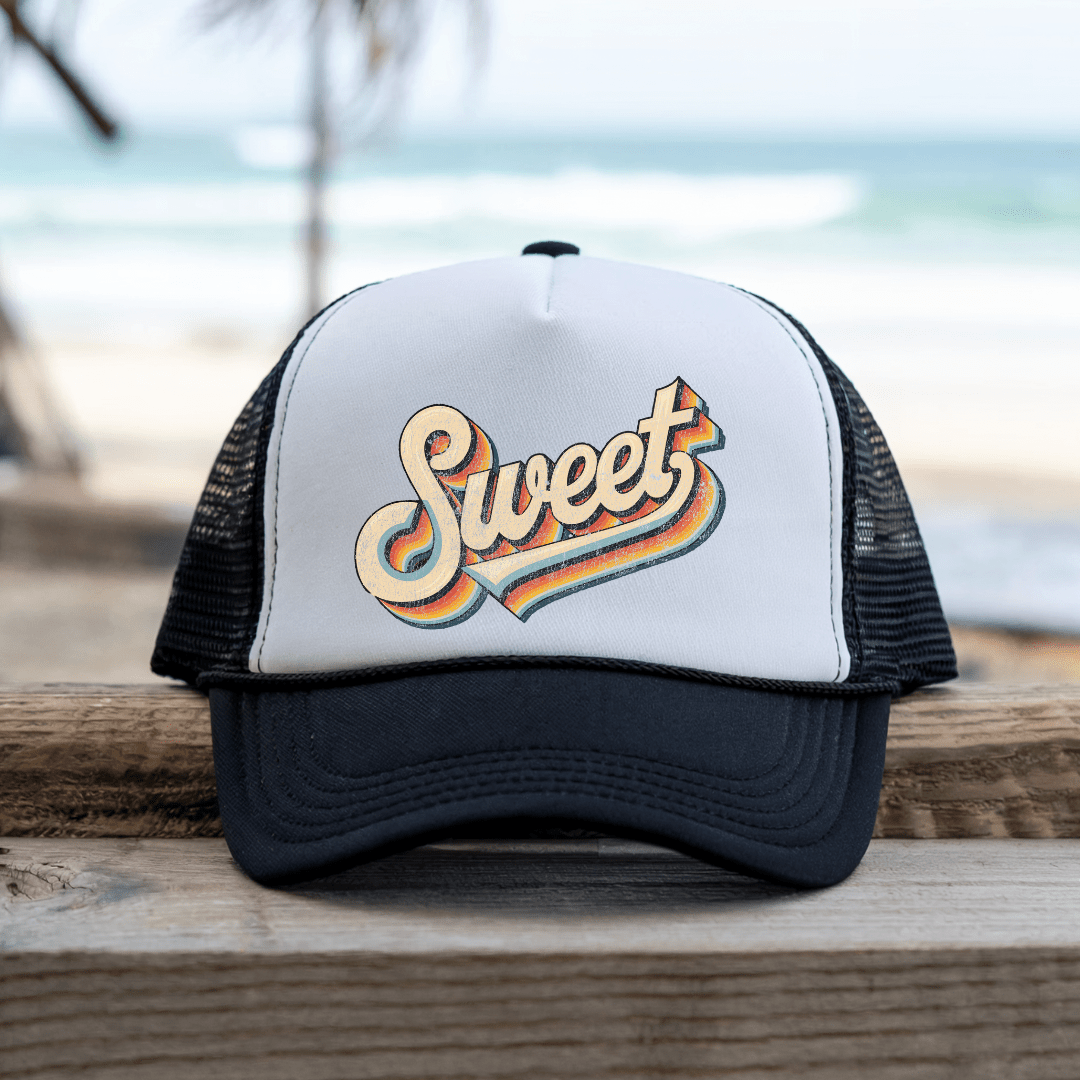 Printify Hats Black / One size Sweet - Trucker Hat