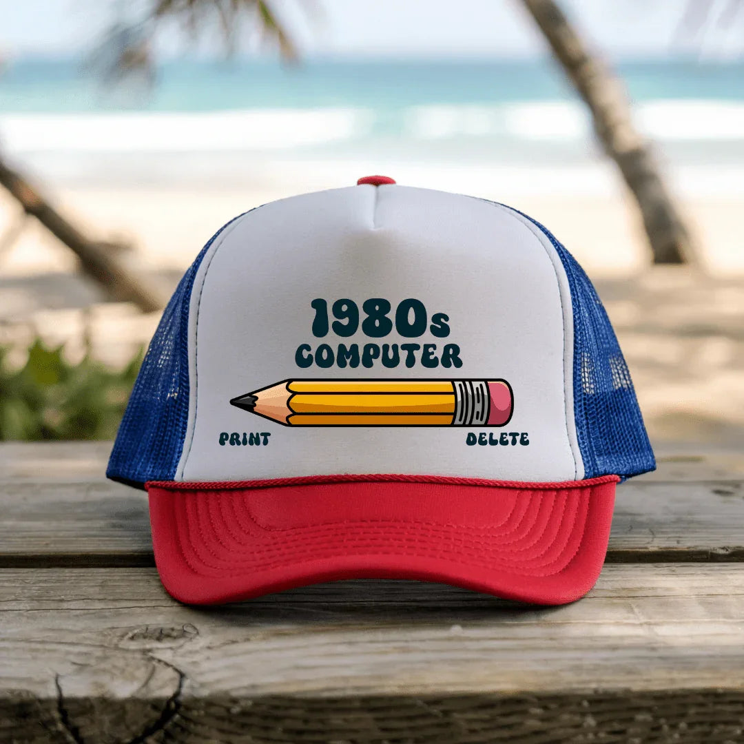 1980s Computer - Trucker Hat - Throwback Paradise