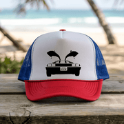 Printify Hats Blue/Red / One size BTTF - Trucker Hat