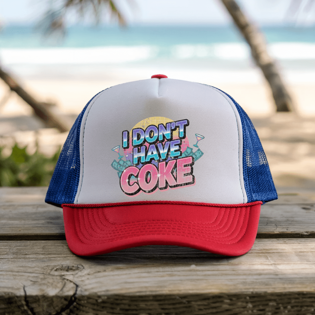 Printify Hats Blue/Red / One size I don't have coke - Trucker Hat