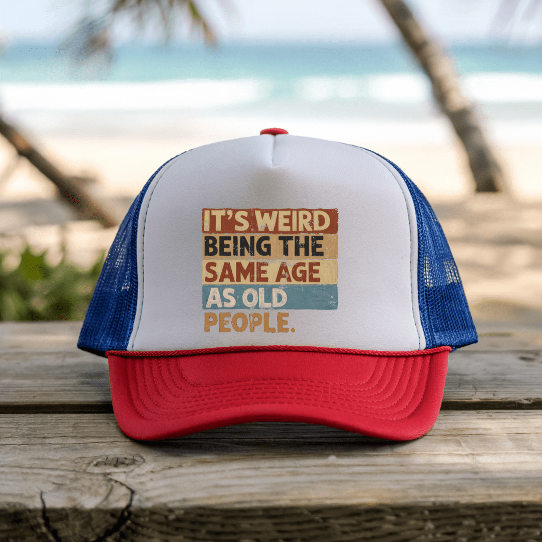 Printify Hats Blue/Red / One size Same Age - Trucker Hat