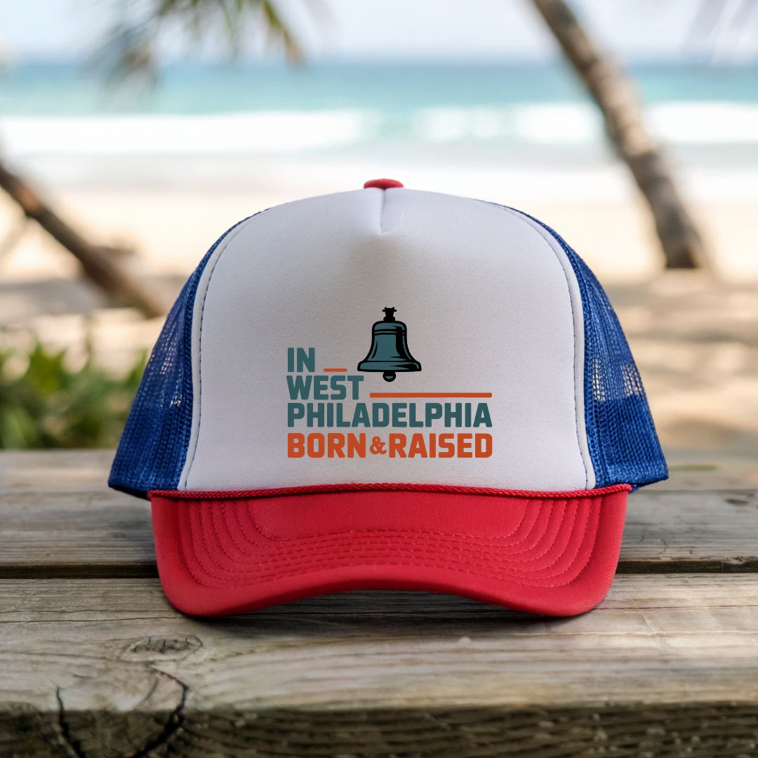 Printify Hats Blue/Red / One size West Philadelphia - Trucker Hat
