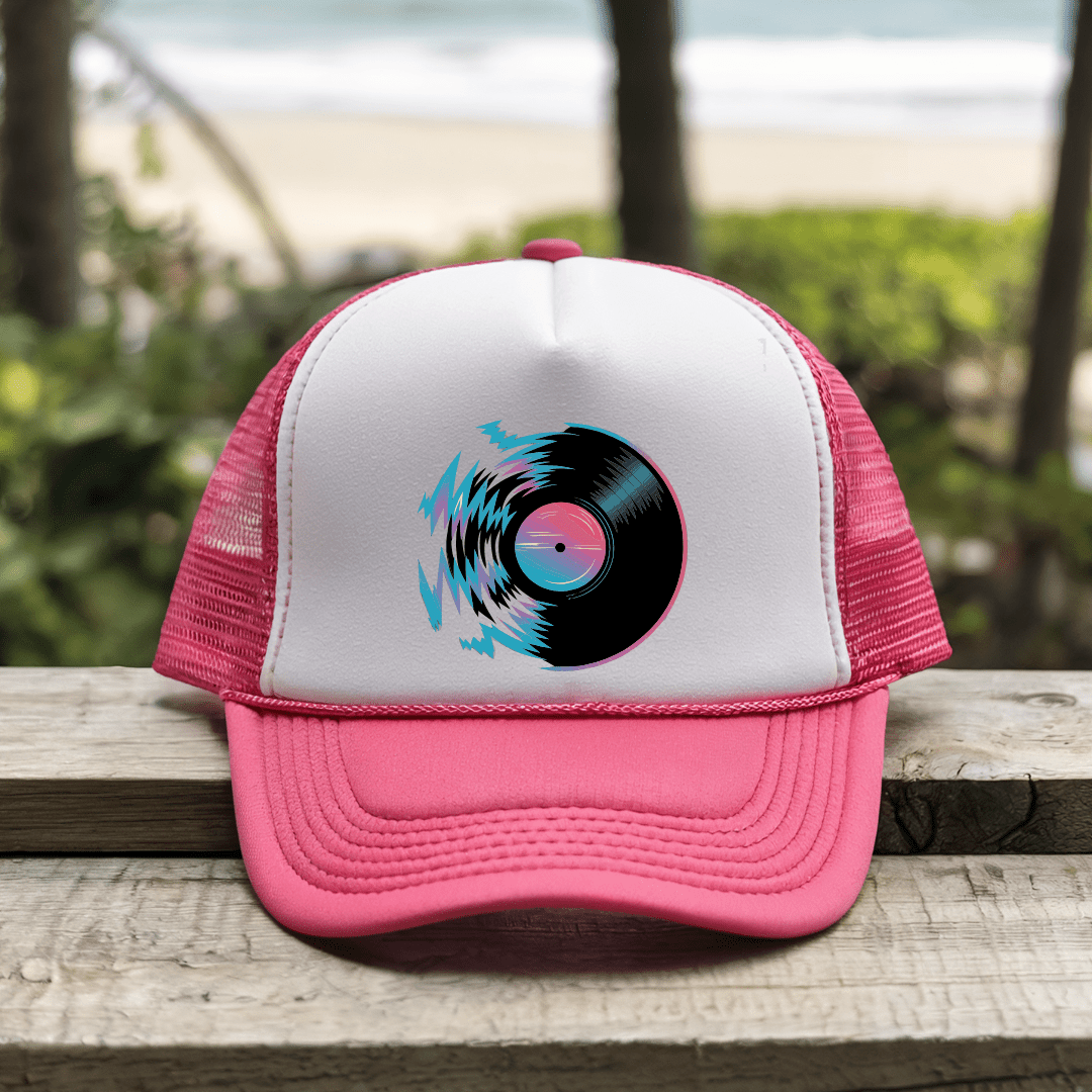 Printify Hats Pink / One size Electric Metal - Trucker Hat