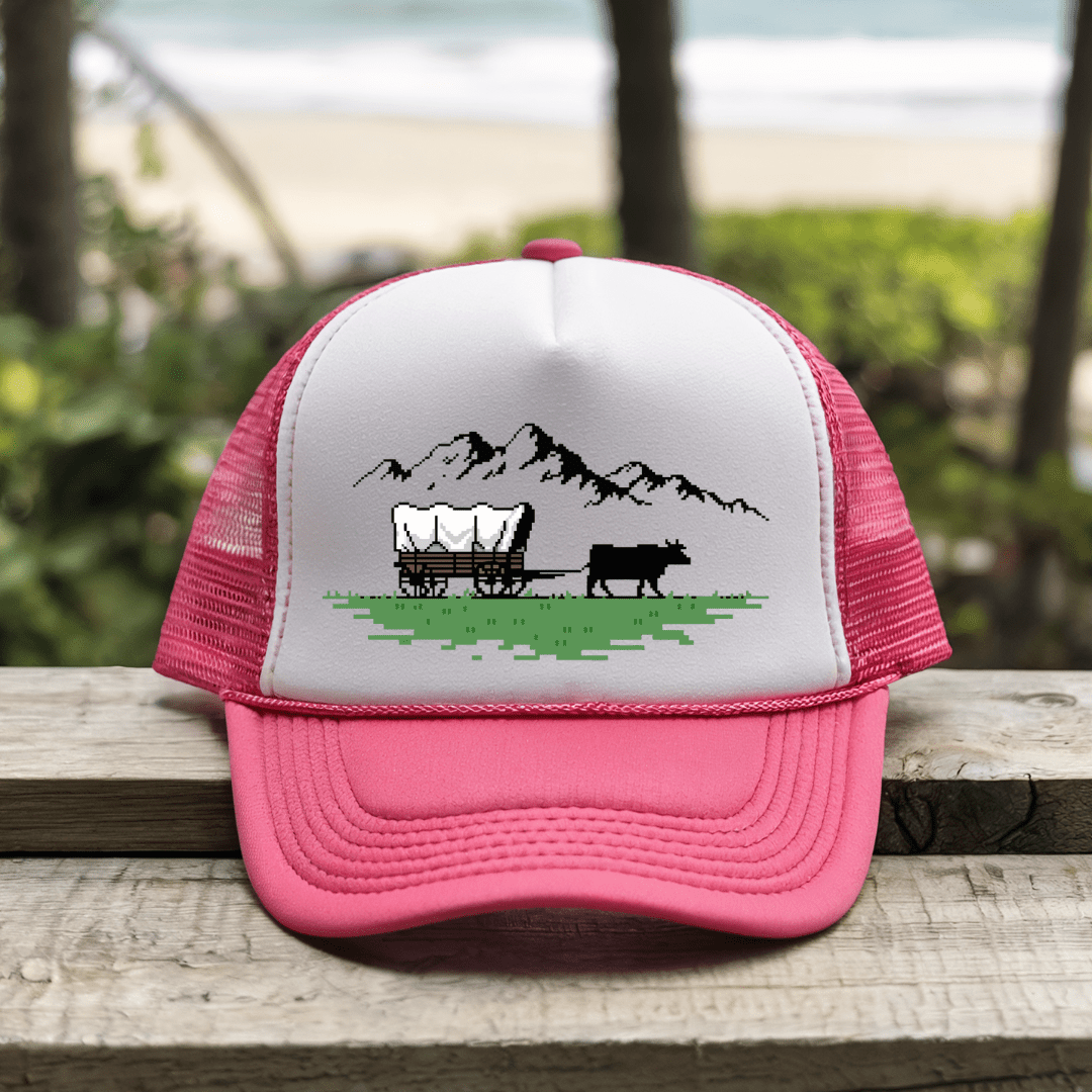 Printify Hats Pink / One size Oregon Trail - Trucker Hat