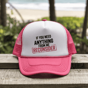Printify Hats Pink / One size Reconsider - Trucker Hat