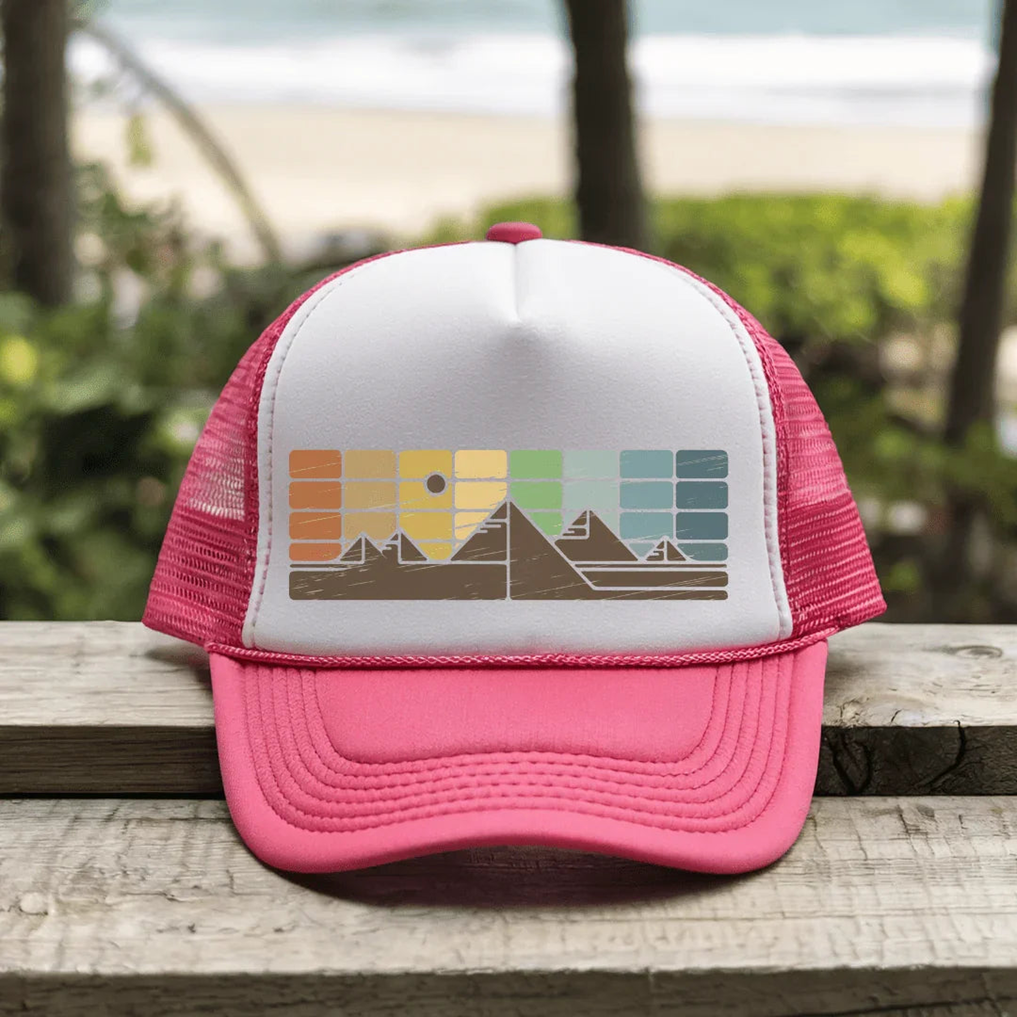 Retro Mountain Horizon - Trucker Hat