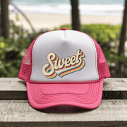 Printify Hats Pink / One size Sweet - Trucker Hat