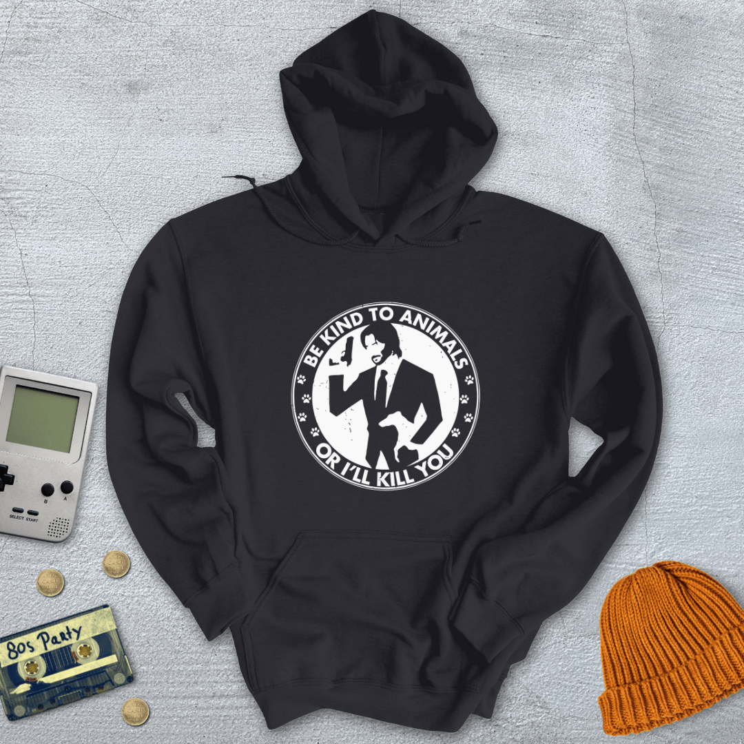 Printify Hoodie Black / S Be Kind To Animals - Hoodie