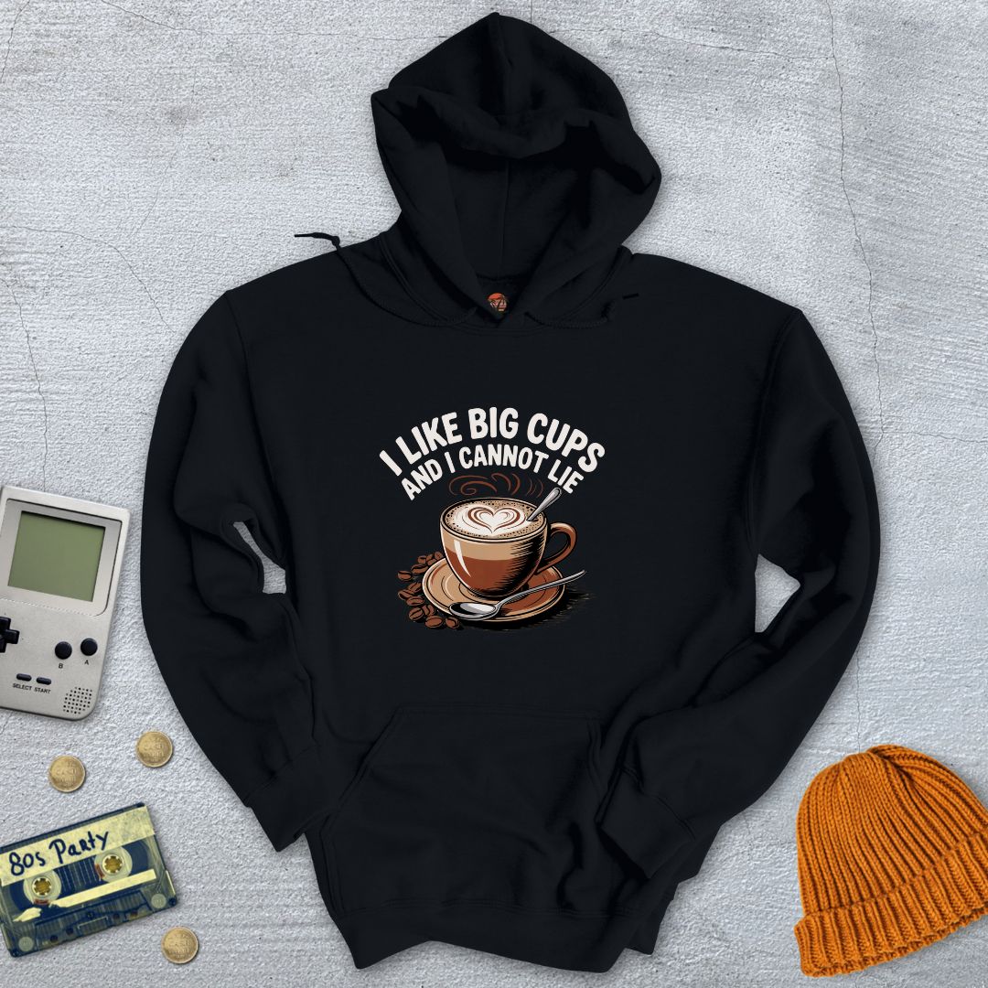 Printify Hoodie Black / S Big Cups - Hoodie