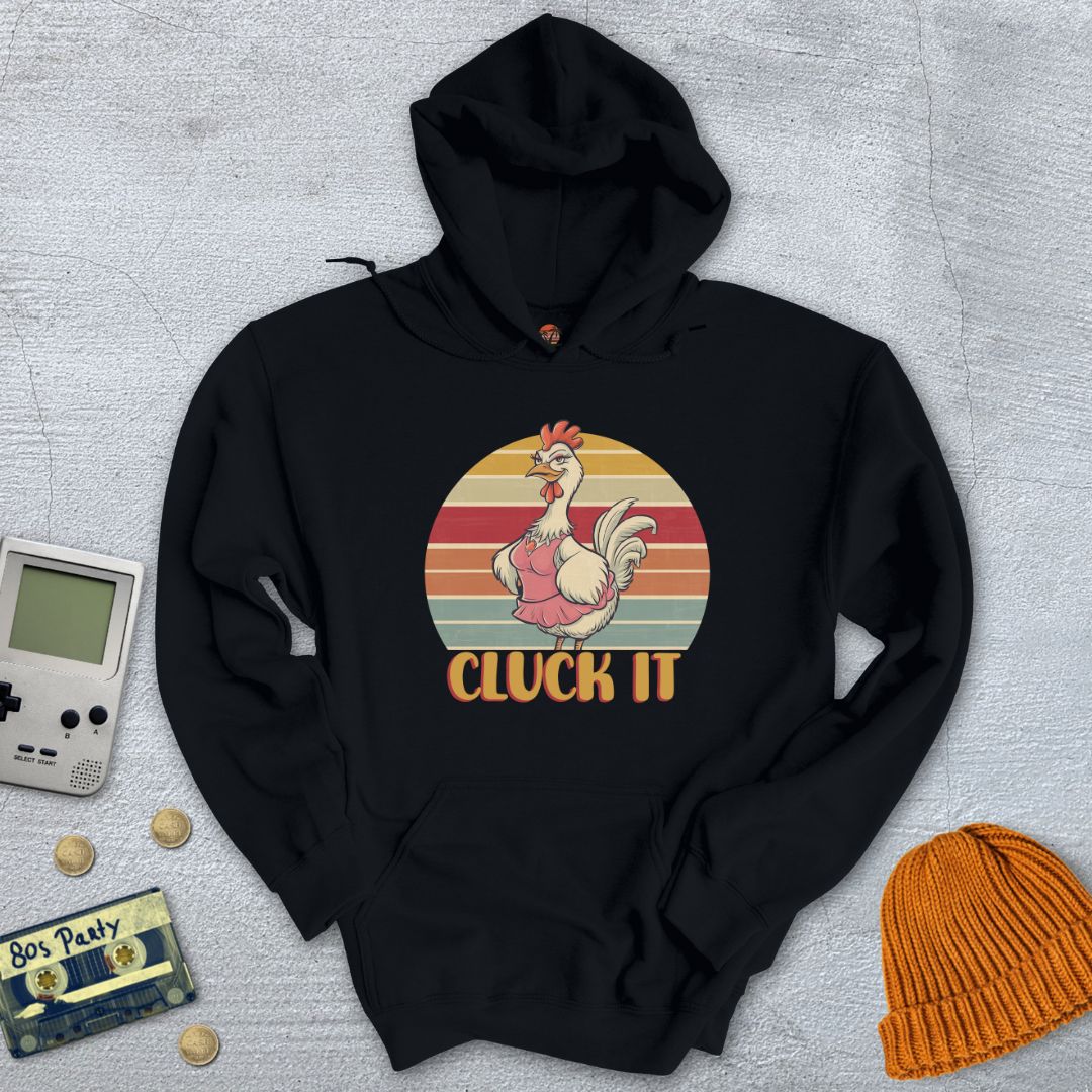 Printify Hoodie Black / S Cluck It - Hoodie
