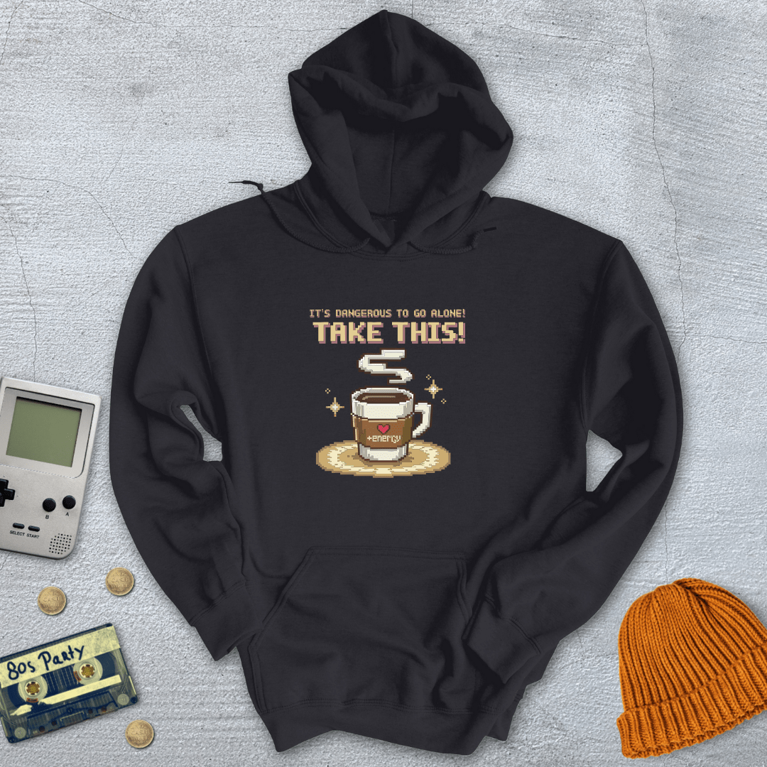 Printify Hoodie Black / S Dangerous to go alone - Hoodie