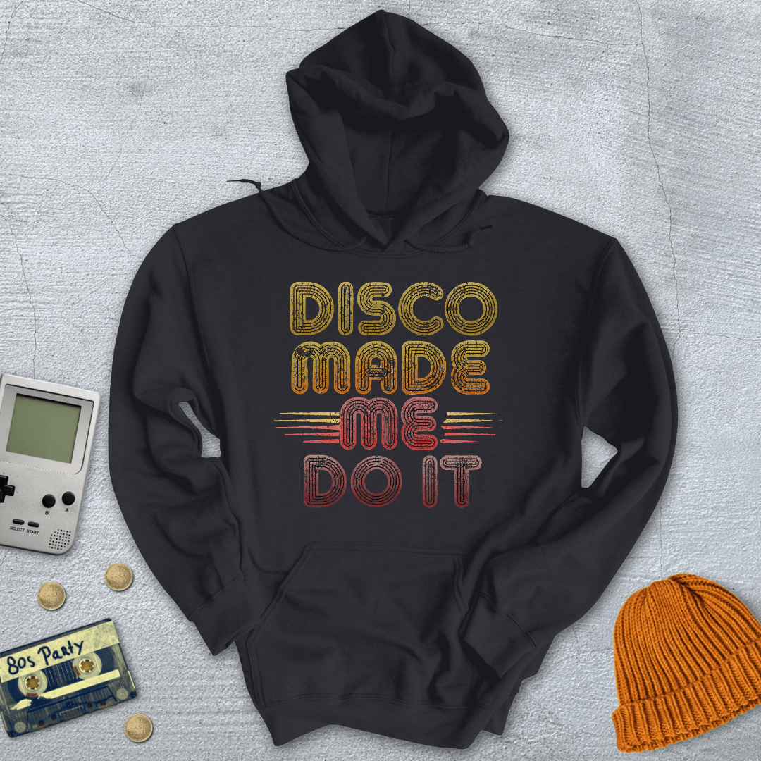 Printify Hoodie Black / S Disco Made Me - Hoodie