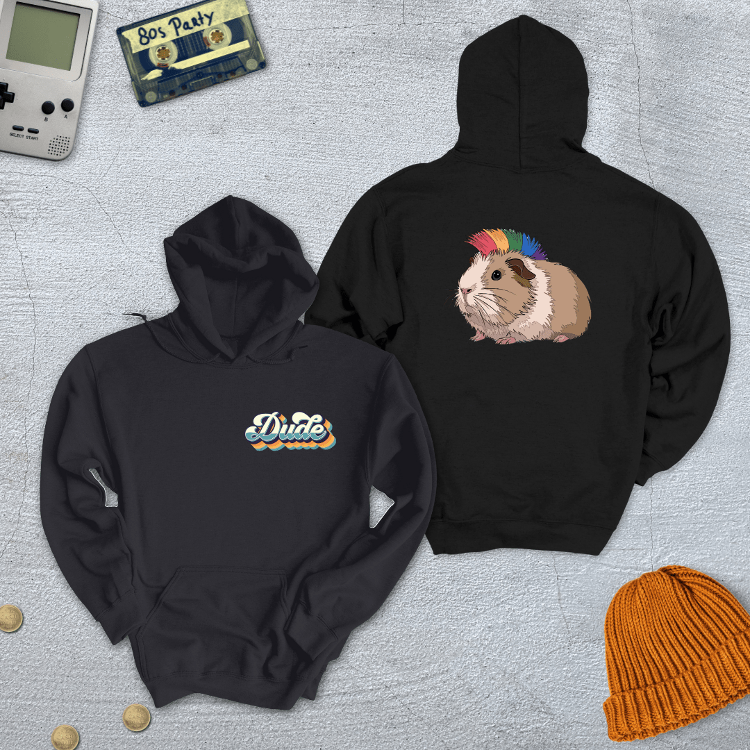 Printify Hoodie Black / S Dude - Hoodie