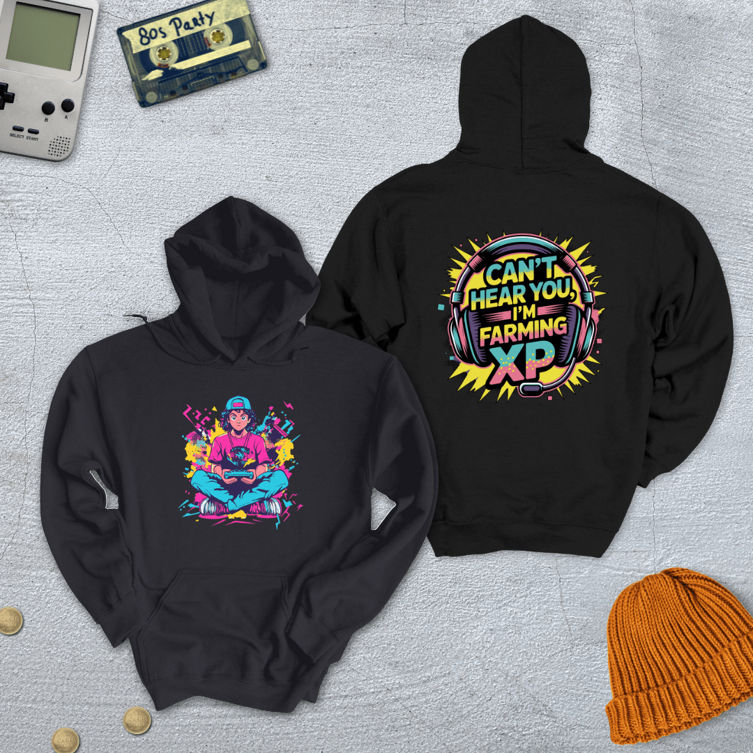 Printify Hoodie Black / S Farming XP - Hoodie