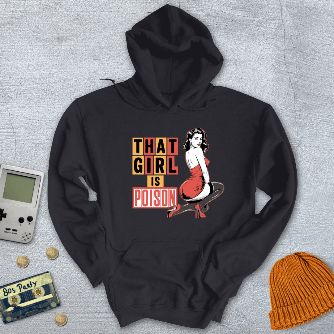 Printify Hoodie Black / S Girl is Poison - Hoodie