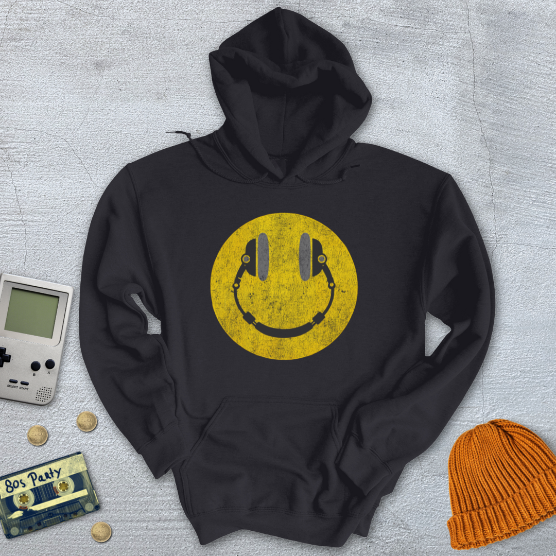 Printify Hoodie Black / S Happy Face - Hoodie