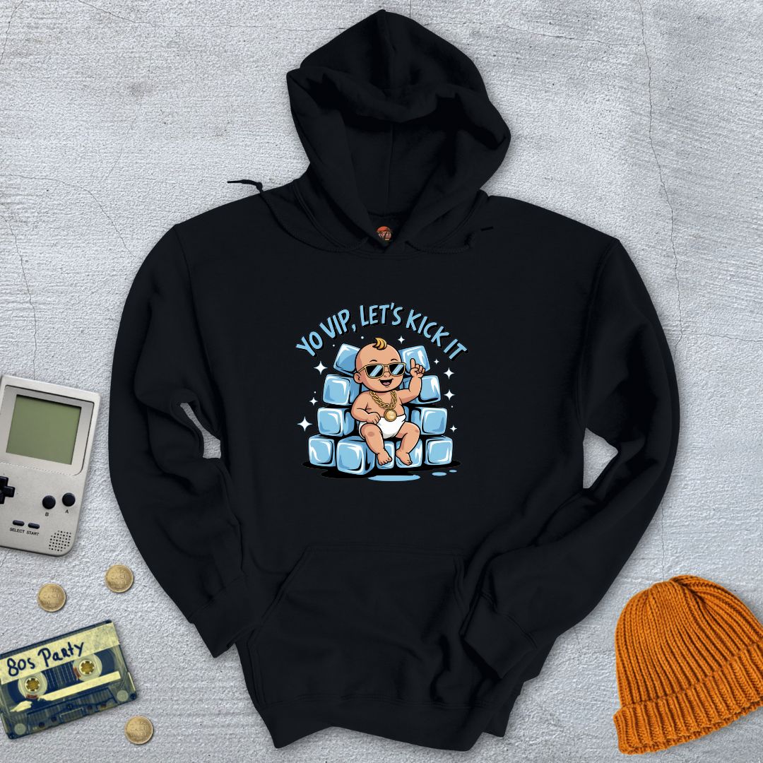 Printify Hoodie Black / S ice ice baby - Hoodie