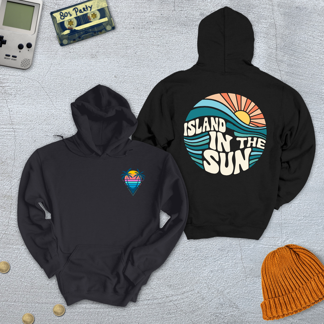 Printify Hoodie Black / S Island in the Sun - Hoodie