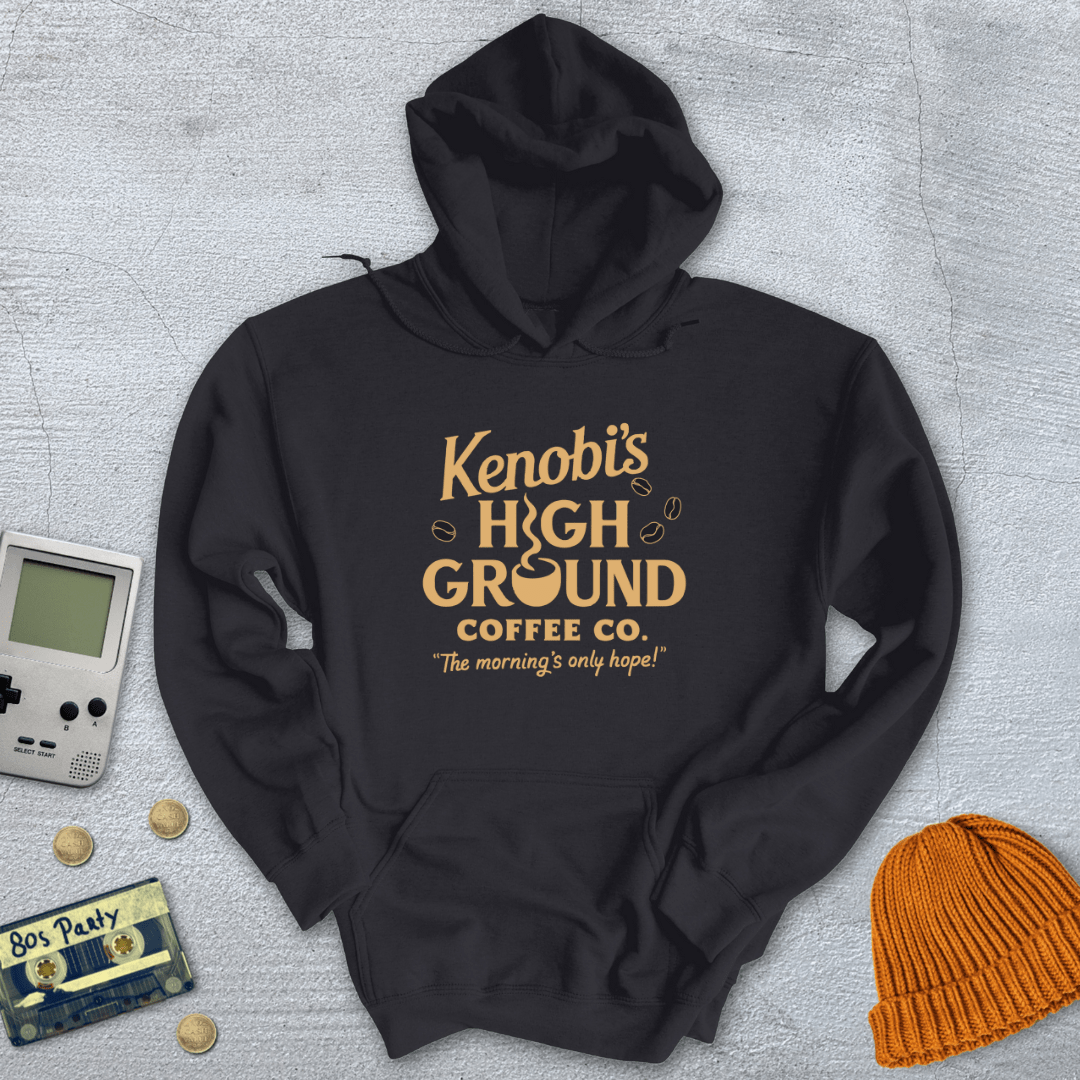 Printify Hoodie Black / S Kenobis High Ground Coffee - Hoodie