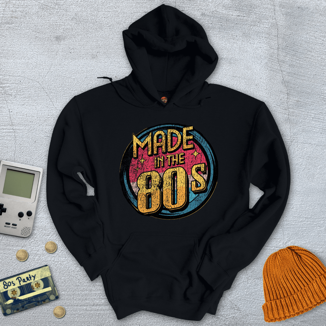 Printify Hoodie Black / S Made in the 80s - Hoodie