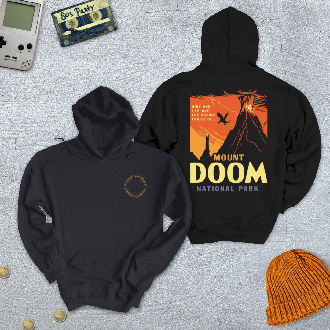 Printify Hoodie Black / S Mt Doom - Hoodie