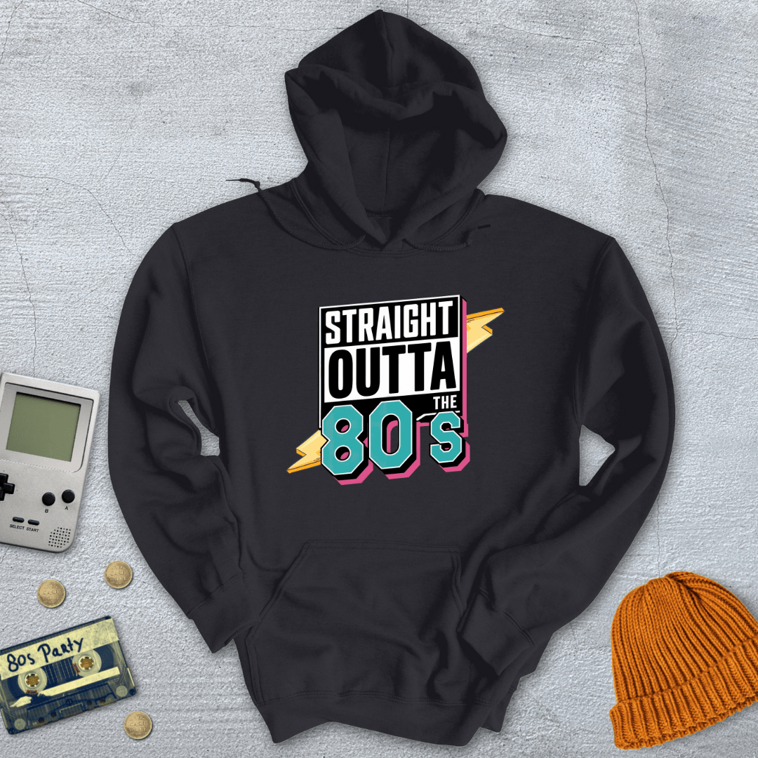 Printify Hoodie Black / S Outta the 80s - Hoodie