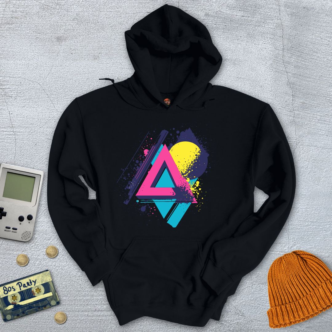 Printify Hoodie Black / S Retro Abstract - Hoodie