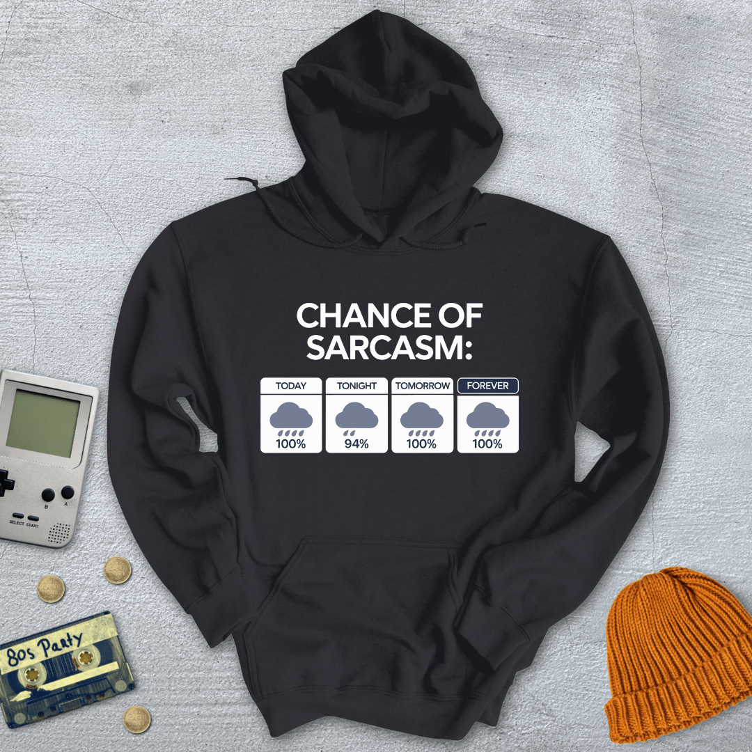Printify Hoodie Black / S Sarcasm - Hoodie